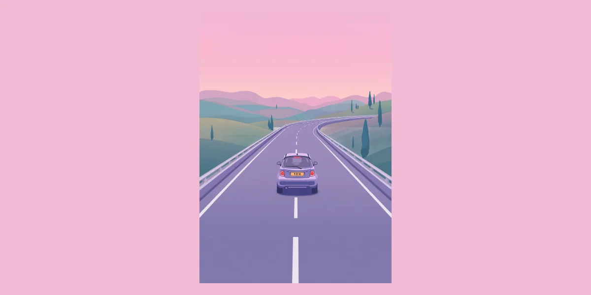 Guidare in autostrada con il foglio rosa