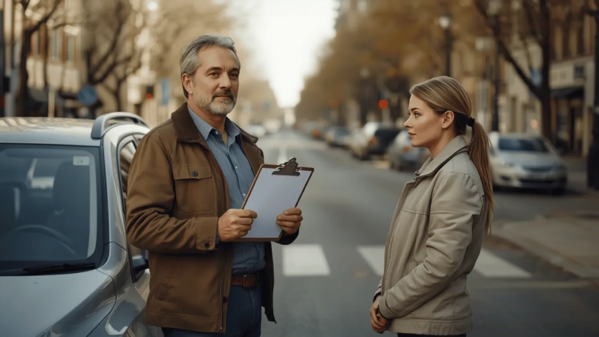 Assicurazione RC auto Due conducenti compilano la constatazione dopo un tamponamento lieve